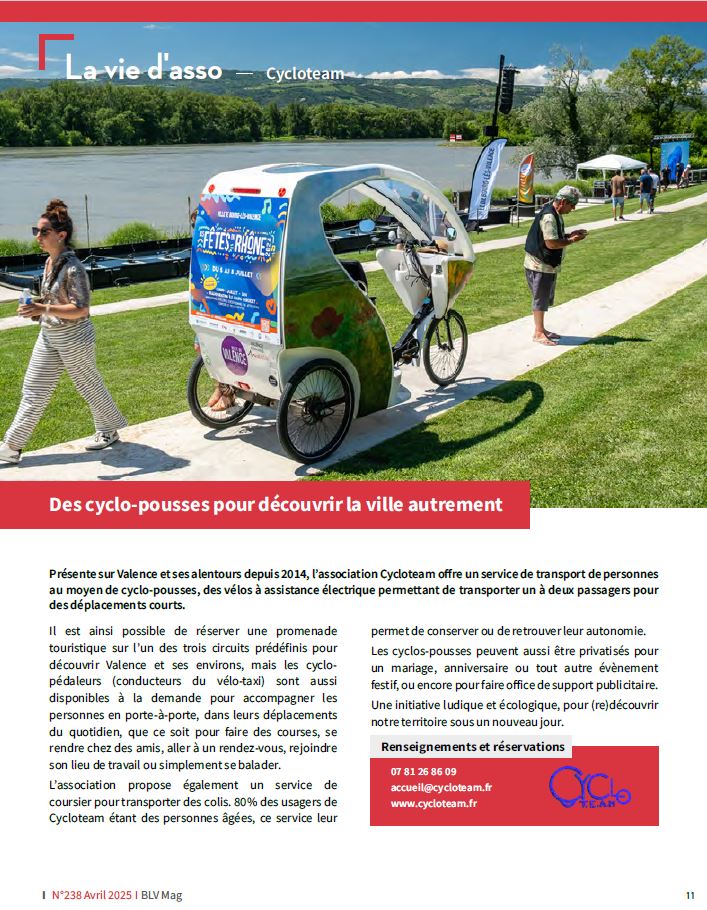 CYCLOTEAM - journal BLV avril 2025