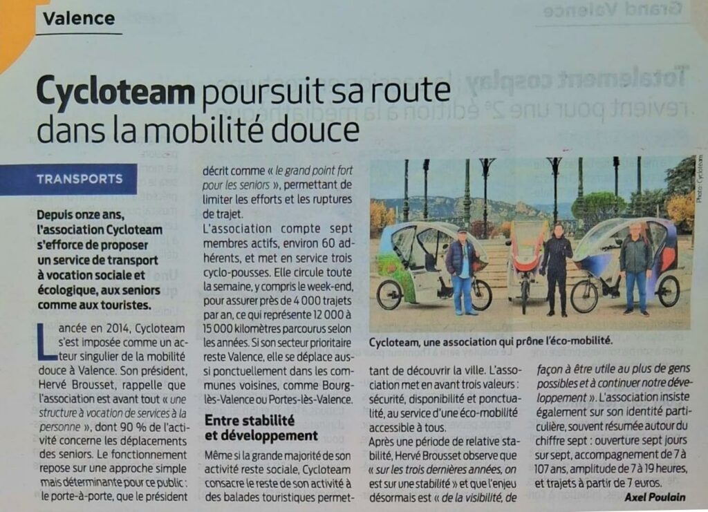 CycloTEAM dans Peuple libre, mars 2026